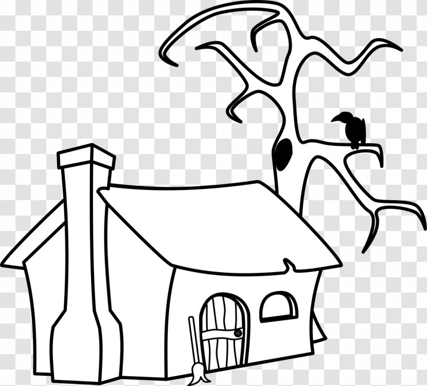 Drawing Cottage House Witchcraft Clip Art - Heart Transparent PNG
