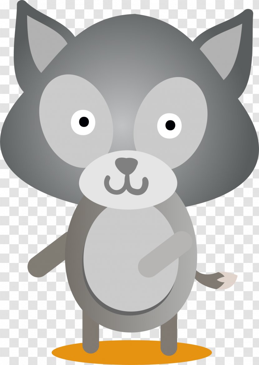 Gray Wolf Cartoon Drawing - Illustrator - Simple Transparent PNG