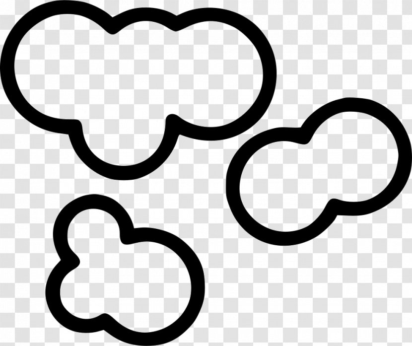 Cloud Weather Clip Art - Monochrome Transparent PNG