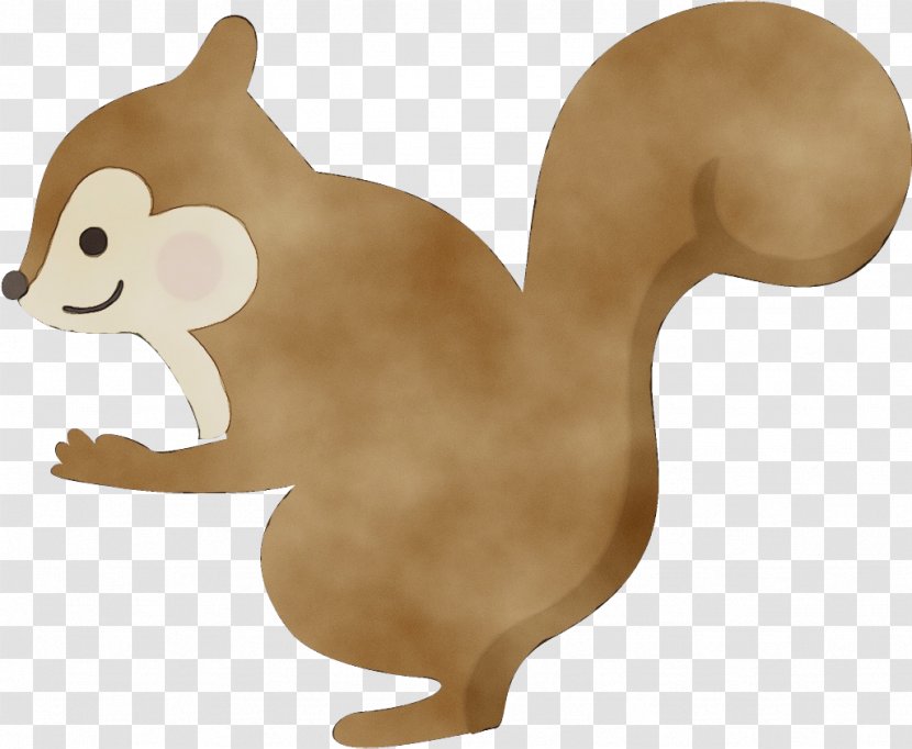 Squirrel Animal Figure Figurine Tail Ferret - Wet Ink - Chipmunk Toy Transparent PNG