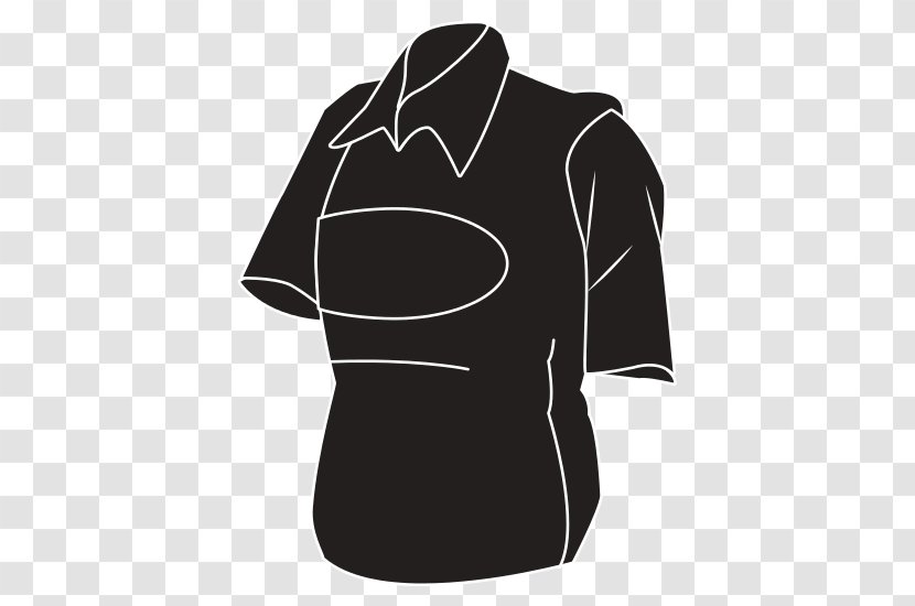 Sleeve T-shirt Shoulder Black & White - Logo - M Product Design Transparent PNG