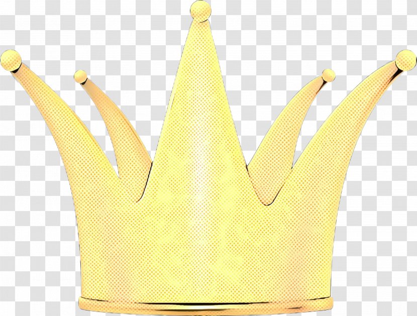 Pop Art Retro Vintage - Crown Yellow Transparent PNG