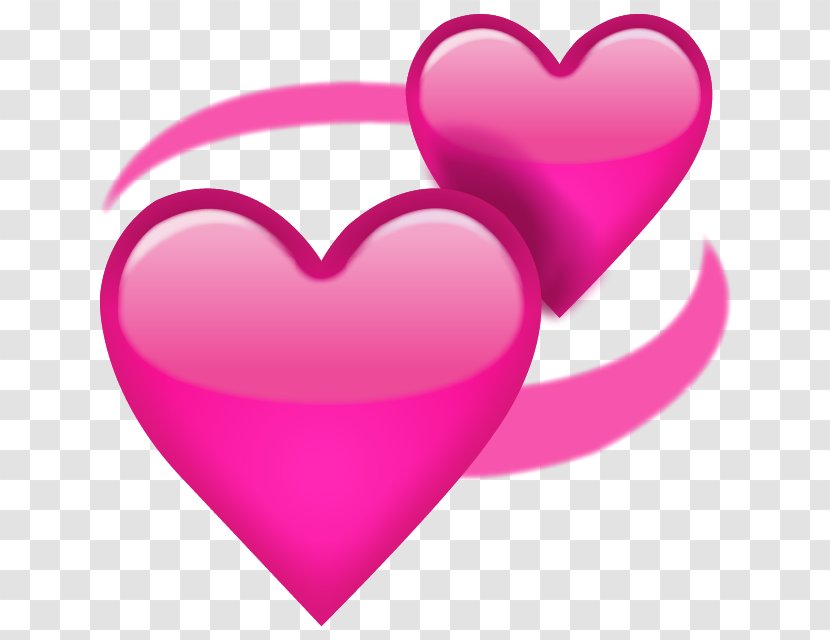 Emoji Heart Symbol Clip Art - PINK HEARTS Transparent PNG