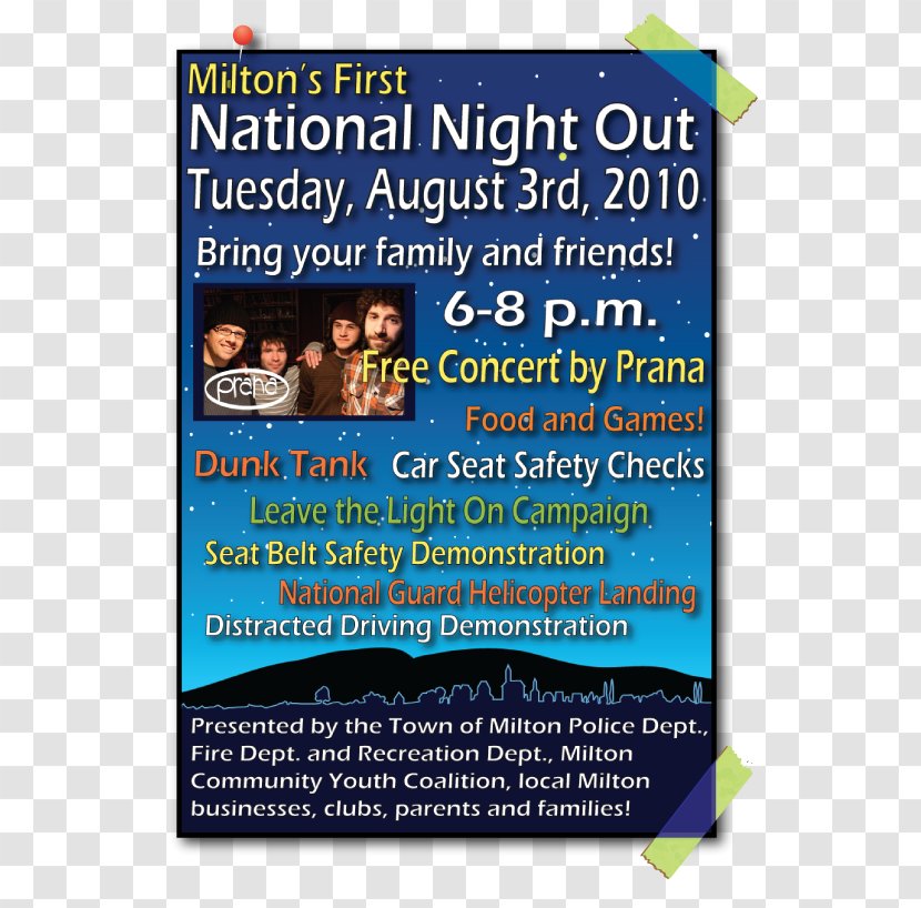 National Night Out Family Parent Coalition For Juvenile Justice August - Strengthen Prevention Transparent PNG
