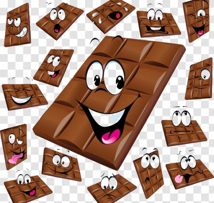 Ice Cream Cartoon Royalty-free Illustration - Milk Chocolate - Smiling Picture Material Transparent PNG
