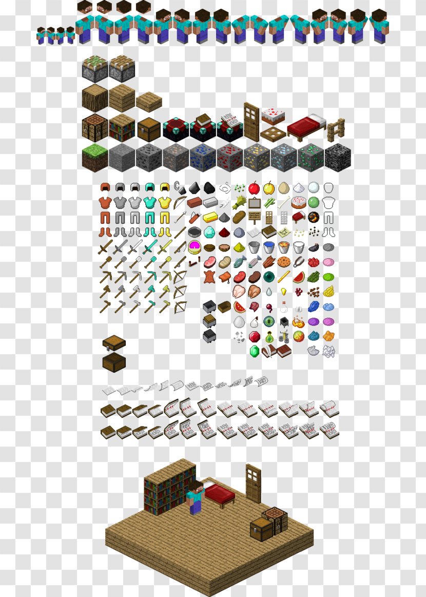 Minecraft Mods Sprite Isometric Graphics In Video Games And Pixel Art Tile-based Game - Rock Block Transparent PNG