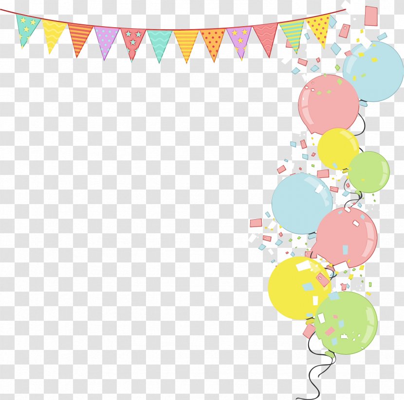 Watercolor Balloon - Yellow - Party Supply Point Transparent PNG
