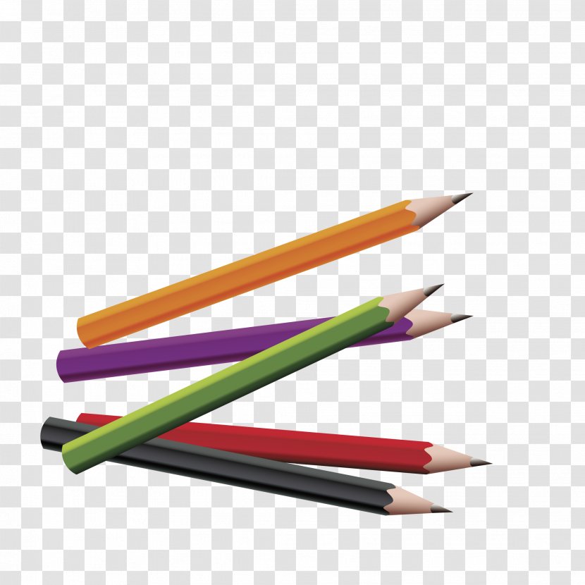 Acrylic Paint Brushes Clip Art - Colored Pencil Transparent PNG