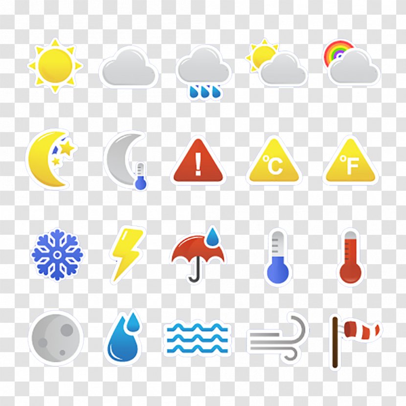 Weather Icon - Yellow - Shutterstock Transparent PNG