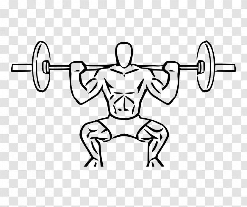 Squat Barbell Lunge Deadlift Physical Exercise - Watercolor Transparent PNG