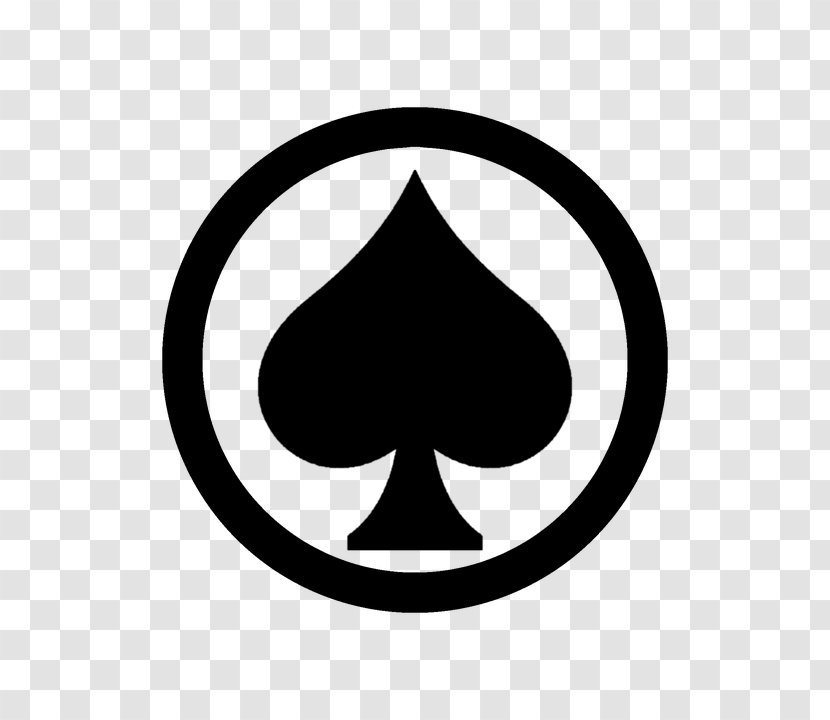 Ace Of Spades Playing Card Clip Art - Black And White - Suit Transparent PNG