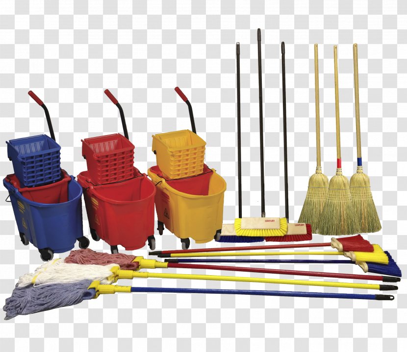 Broom Mop Cleaning Bucket Brush Transparent PNG