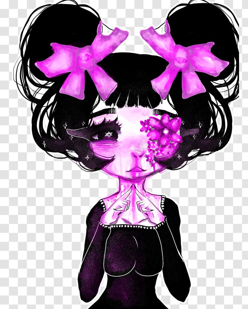 Black Hair Character Fiction - Many Flower Transparent PNG