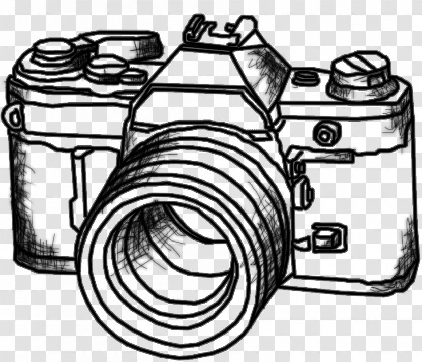 Photographic Film Photography Drawing Digital SLR Camera - Clipart Transparent PNG