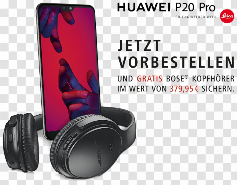 Huawei P20 QuietComfort Bose Corporation Headphones - Gadget Transparent PNG