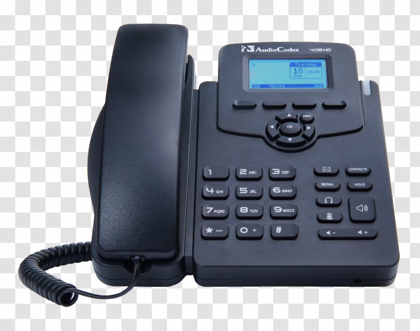 VoIP Phone Voice Over IP Telephone AudioCodes Session Initiation Protocol - Electronics - Ip Code Transparent PNG