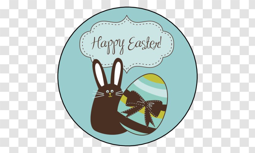 Easter Bunny Happy Easter! Label Clip Art - Rabbit Transparent PNG