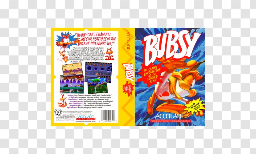 Bubsy In Claws Encounters Of The Furred Kind 2 Bubsy: Woolies Strike Back Super Nintendo Entertainment System Mega Drive Transparent PNG