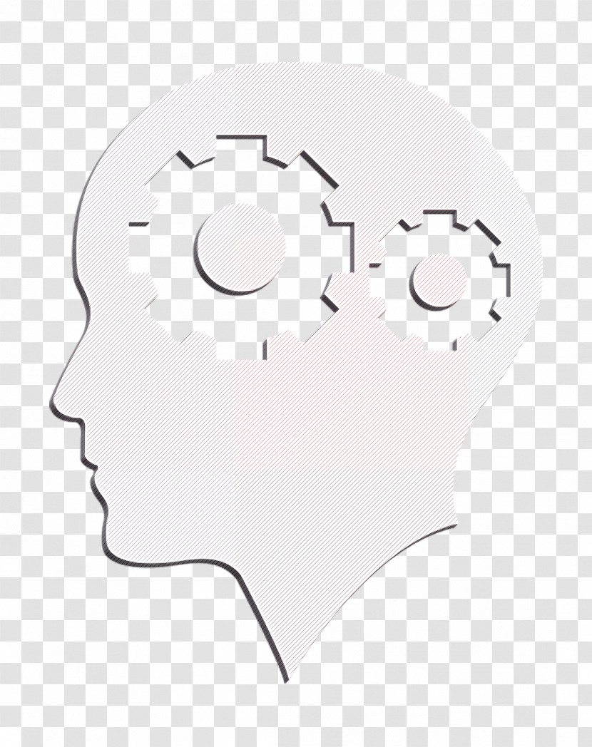 Icon Man Bald Head With Two Gears Inside Icon Nlp Icon Transparent PNG