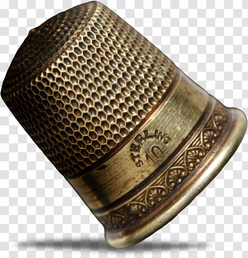 Microphone Thimble Brass Metal - Sewing - Needle Thread Embroidery Embr Transparent PNG