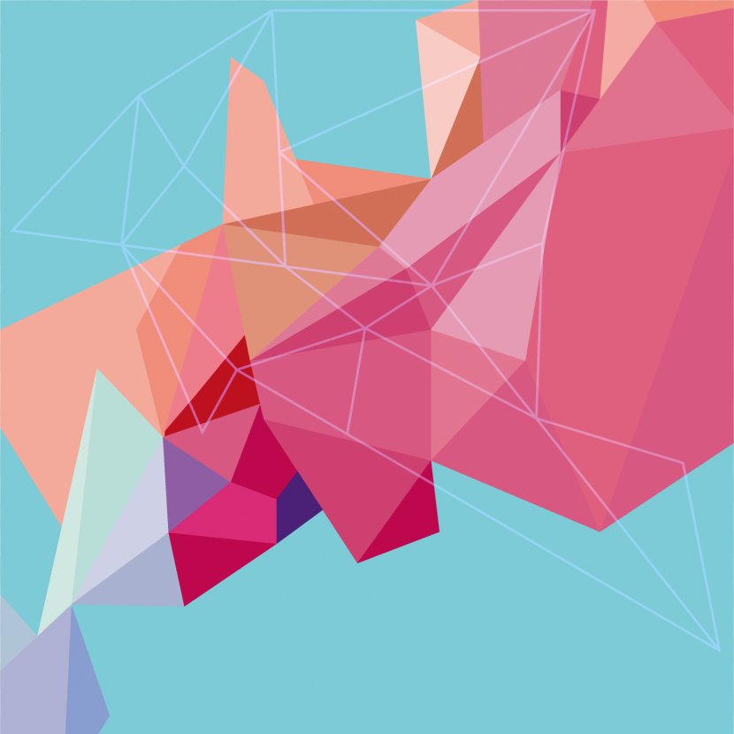 Triangle Abstract Art - Origami - Fun Colorful Geometric Diamond Pattern Image Transparent PNG