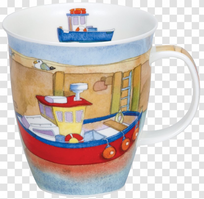 Dunoon Boats Afloat Blue Nevis Shape Mug Coffee Cup Farm Tractors - Drinkware Transparent PNG