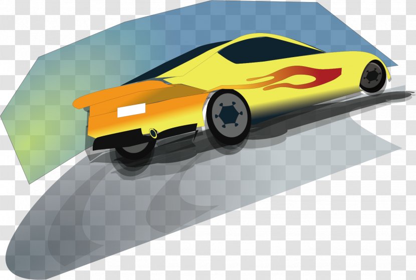 Motorsport Clip Art - Vehicle - Yellow Sports Car Transparent PNG