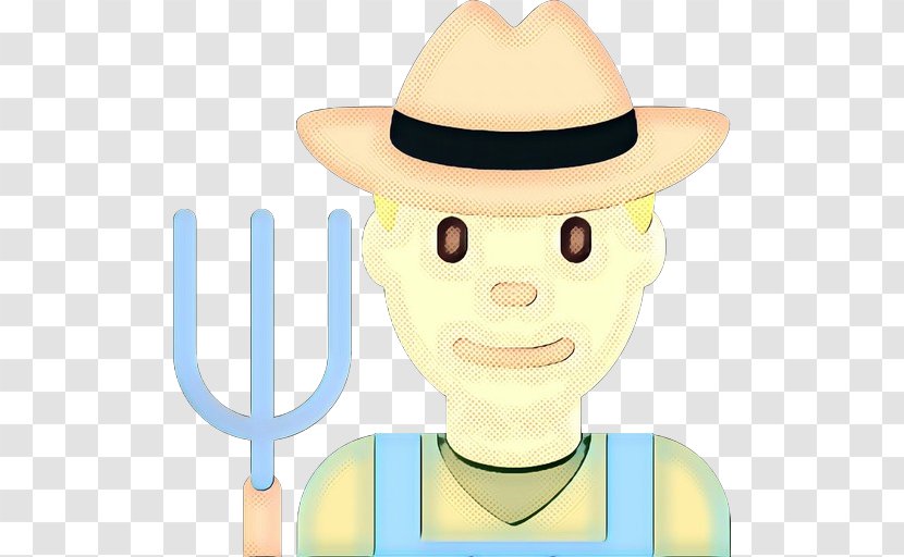 Cowboy Emoji - Agriculturist - Fedora Costume Transparent PNG