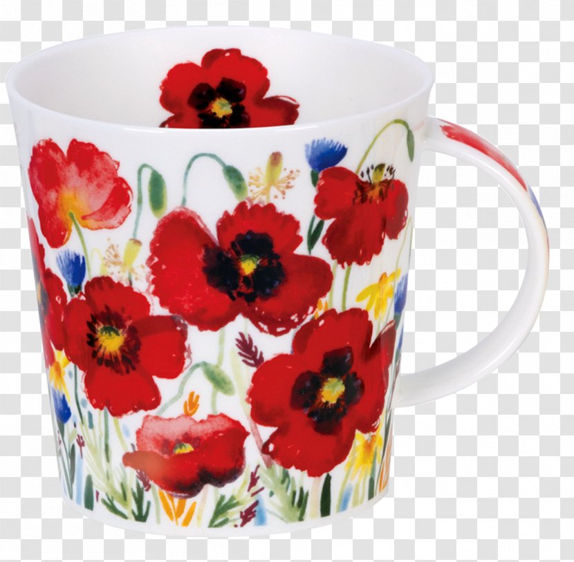 Dunoon Mug Cairngorms Poppy Teacup - Flowerpot Transparent PNG