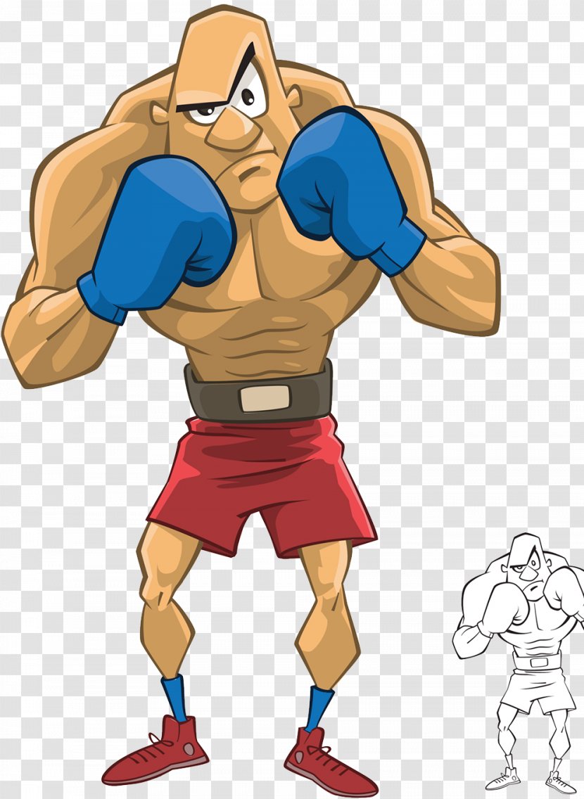 Muay Thai Boxing Glove Clip Art - Cartoon - Fist Fighting Illustrations Transparent PNG