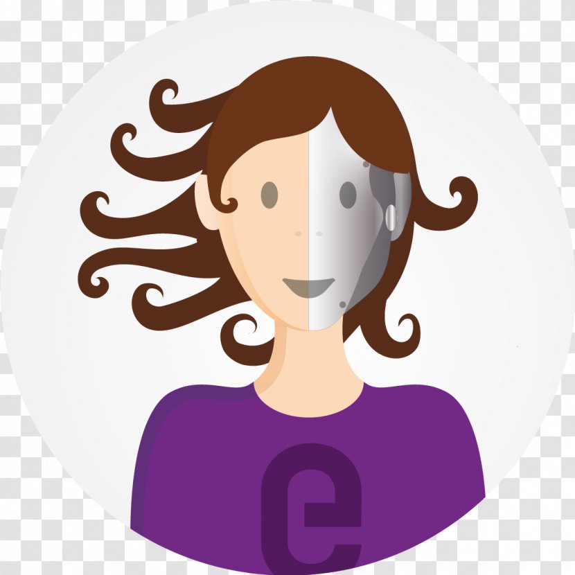 Hair M Character Clip Art - Head - Chatbot Avatar Transparent PNG