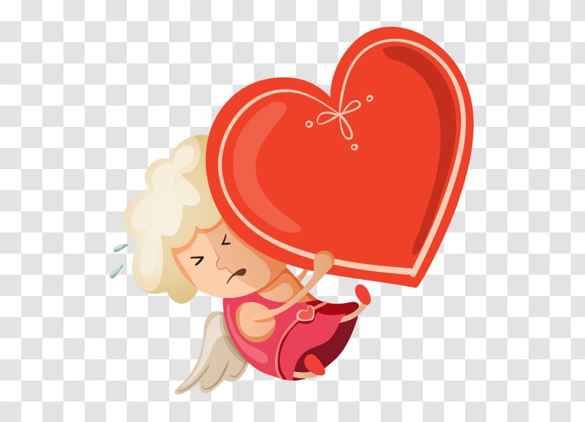 Heart Falling In Love Cupid - Cute Transparent PNG