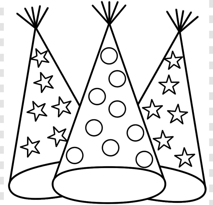 New Years Eve Coloring Book Day Party Hat - Year Images Transparent PNG