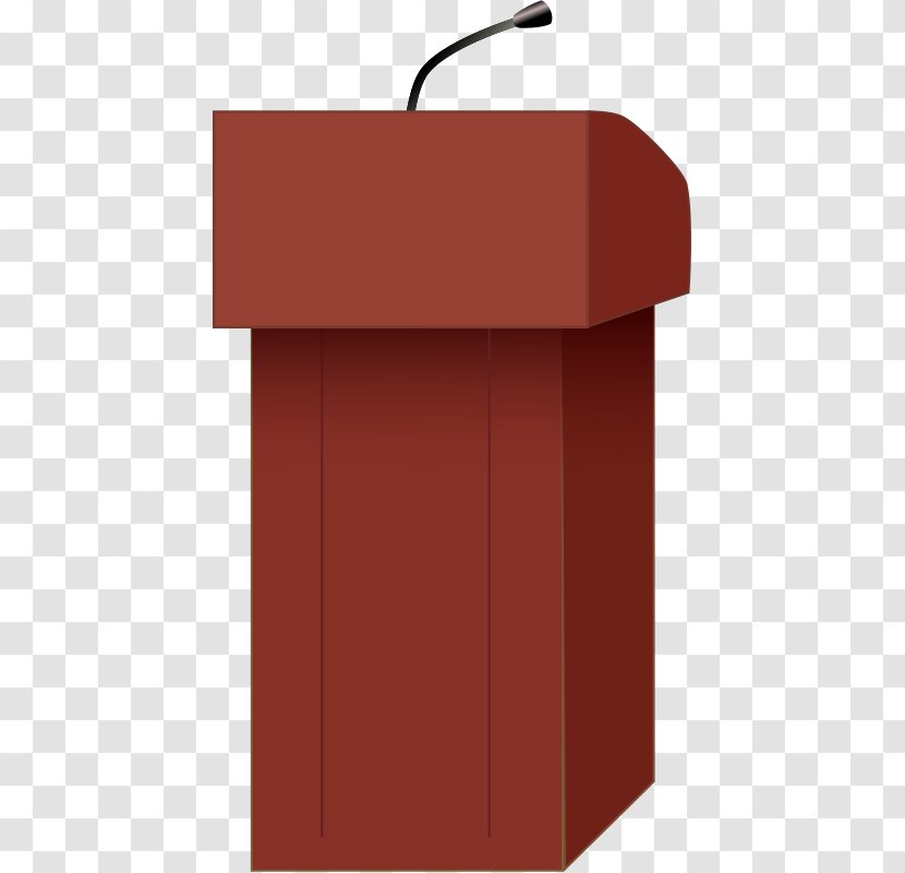 Podium Public Speaking Clip Art - Red - Cliparts Speaker Transparent PNG