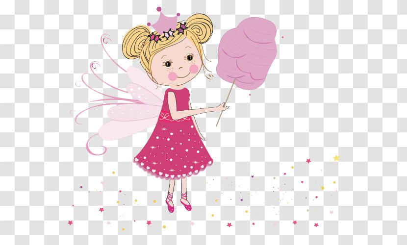 Cotton Candy Illustration - Watercolor - Elf Transparent PNG