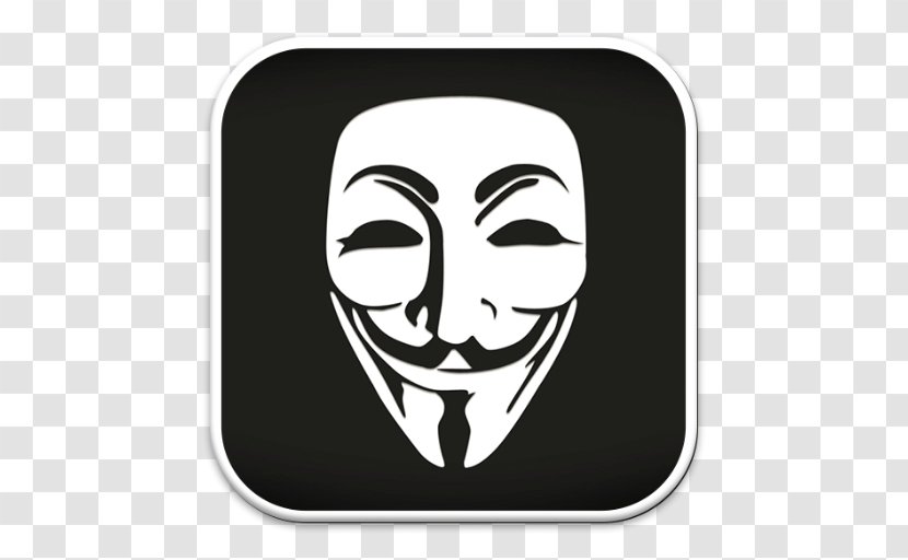 V For Vendetta Jason Voorhees Guy Fawkes Mask Anonymous - Black And White Transparent PNG