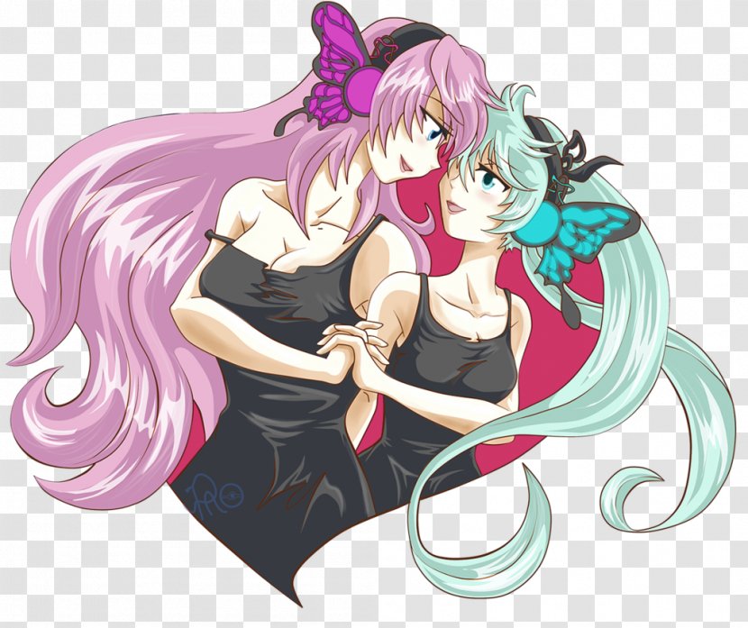 Hatsune Miku Magnet Megurine Luka DeviantArt - Silhouette Transparent PNG