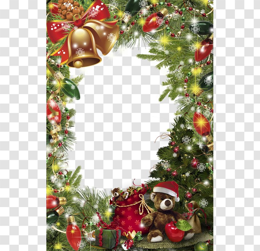 Christmas Decoration Picture Frame Ornament - Fir - Door Transparent PNG