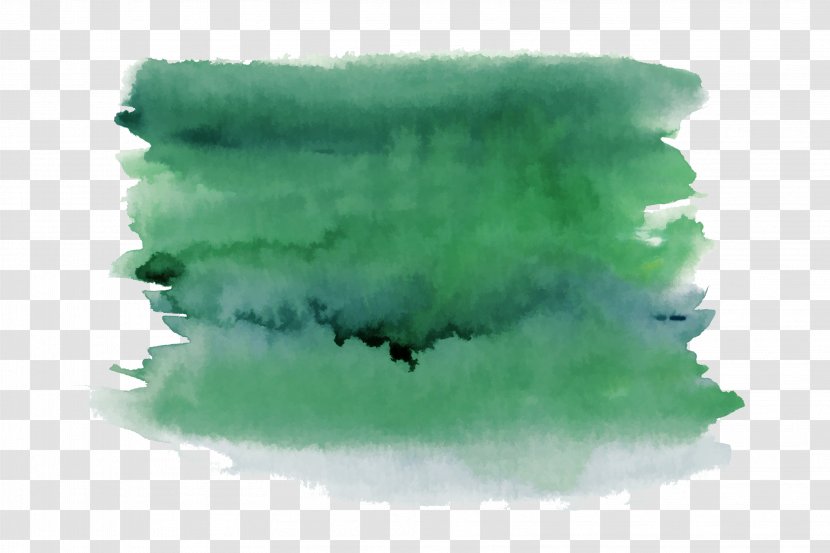 Watercolor Painting Graffiti - Green - Brush Transparent PNG