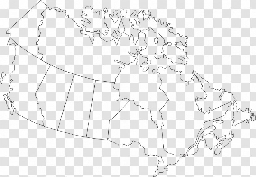 United States Vector Map Canada Blank - Tree - Wit Transparent PNG