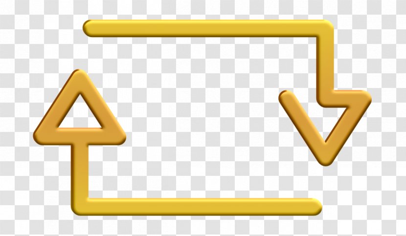 Retweet Icon Twitter Web Navigation Line Craft - Symbol Yellow Transparent PNG