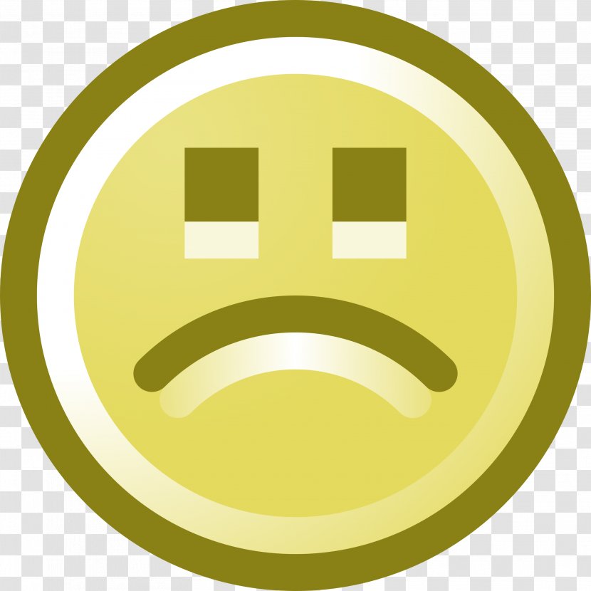 The Great Depression Free Content Clip Art - Green - Frowning Smiley Face Transparent PNG