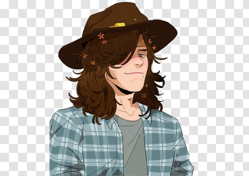 Carl Grimes Fedora Fan Art - Silhouette Transparent PNG