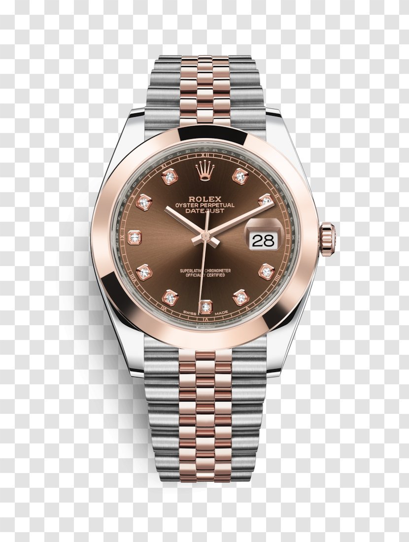 Rolex Datejust Oyster Watch Gold - Brown Transparent PNG