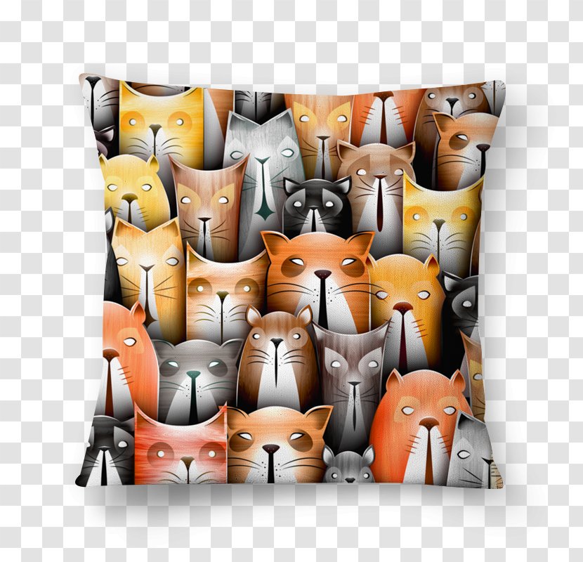 Cushion Paper Visual Arts Throw Pillows - Cat Transparent PNG