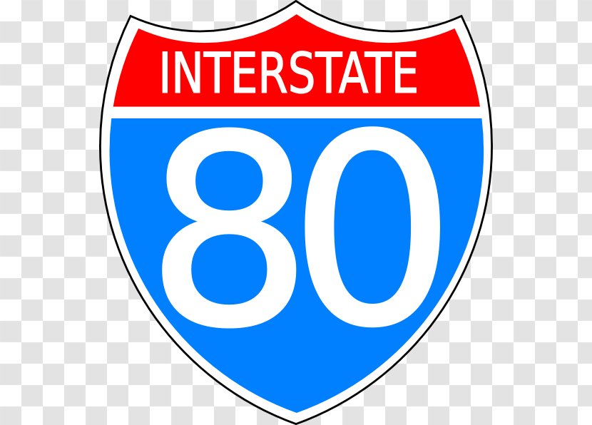 Interstate 80 U.S. Route 66 US Highway System Clip Art - Text - Road Sign Transparent PNG