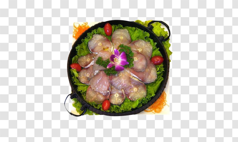 Sashimi Fish Slice Teppanyaki Hot Pot Salad - Iron Fillets Transparent PNG