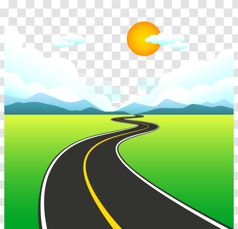 Road Download Icon - Cartoon - A Vector Path Transparent PNG