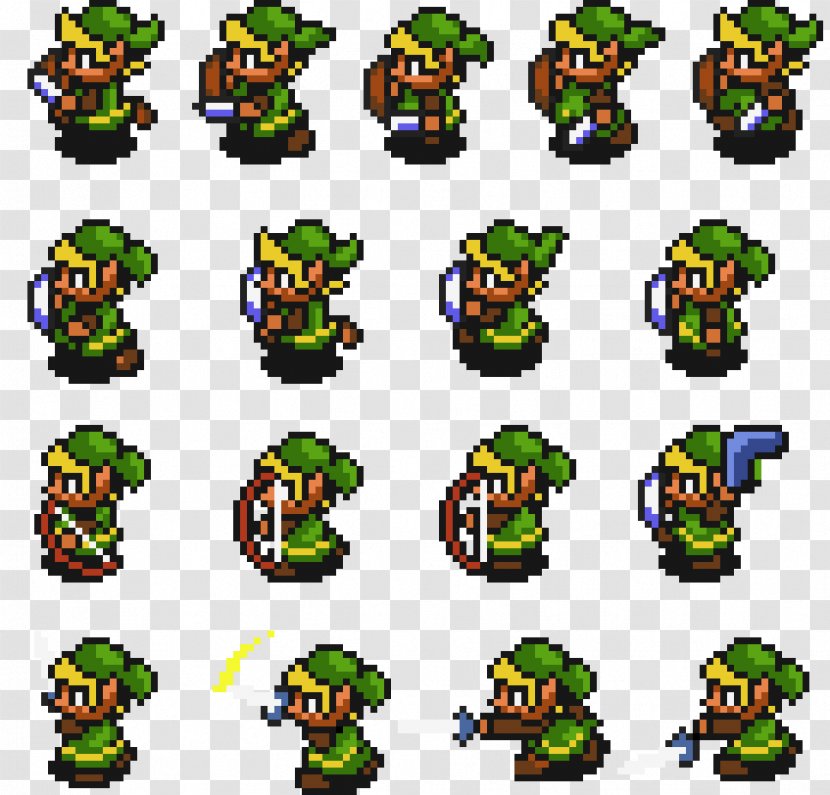 The Legend Of Zelda: A Link To Past Sprite Game - Pixel Art Transparent PNG