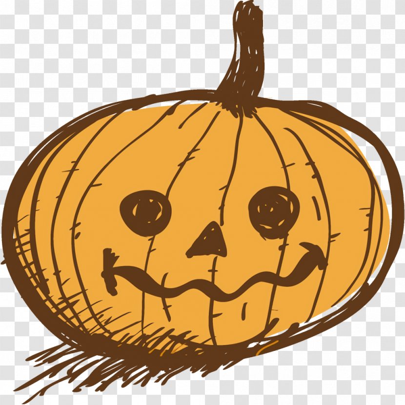 Jack-o-Lantern Halloween Carved Pumpkin - Gourd Winter Squash Transparent PNG